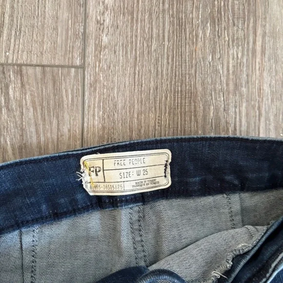 Free People Lace Up Skinny Jeans Womens 25 Blue High Rise Stretch Denim - Picture 3 of 5